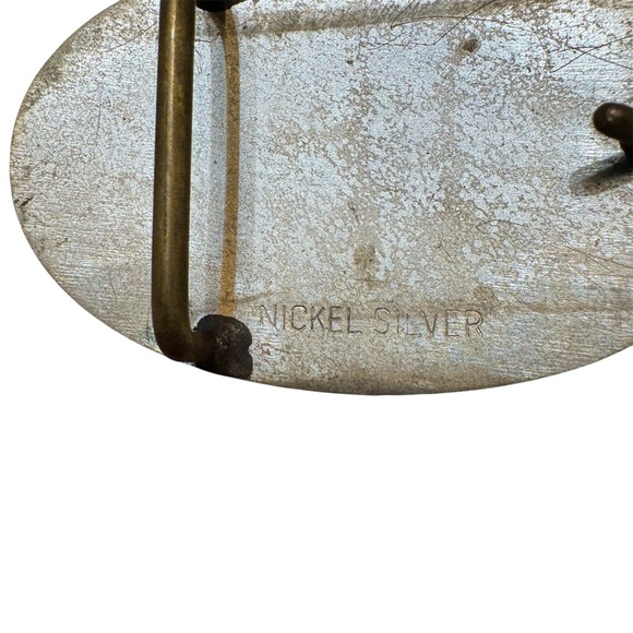 Vintage Longhorn Belt Buckle | Nickel Silver Western Cowboy Rodeo - Picture 5 of 5